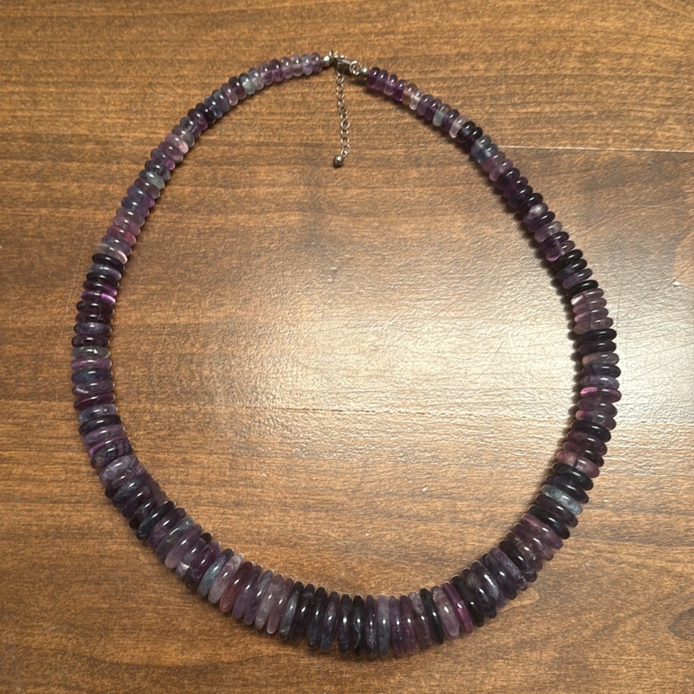 Fluorite Gemstone Statement Necklace - image 5